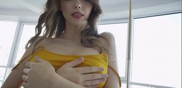  Busty Teen Babe Mila Azul showing her perfect pussy for Nudex